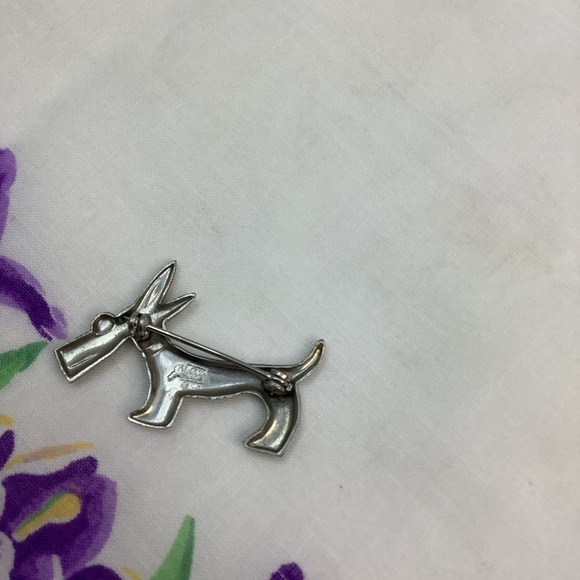 Vintage J Coro Terrier Brooch Minimalist Line Art Design - Picture 4 of 6